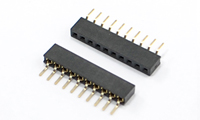 排母2.0*4.3 卧贴式SMT	 （PC3.3*0.2*0.5）